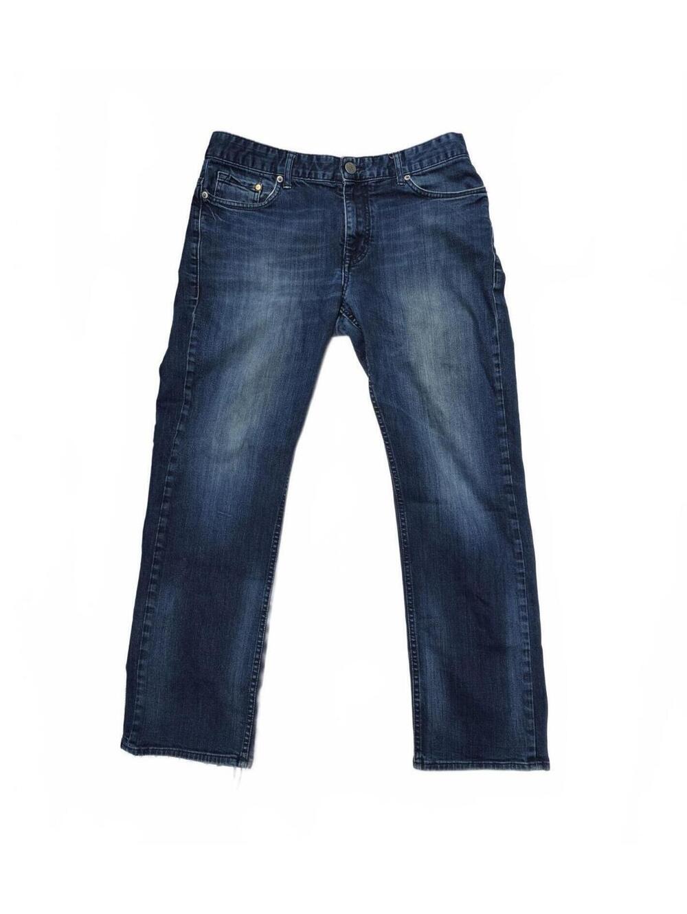 Calvin Klein Men's Relaxed Straight Leg Jeans - Dark Wash Indigo Denim  33/29